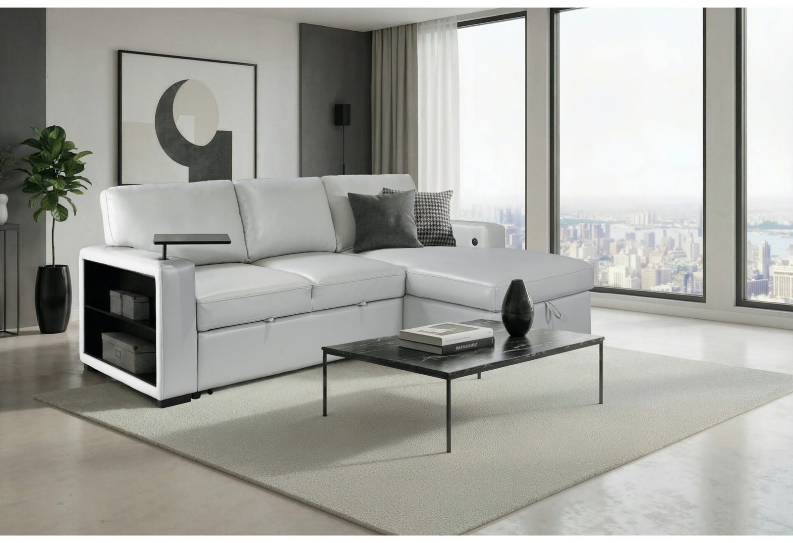 U0212-BLANCHE-SILVER-RSC-CLOSED-1.jpg U0212 BLANCHE SILVER PULL OUT SOFA BED - Image 1