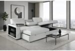 U0212 BLANCHE SILVER PULL OUT SOFA BED - Image 2