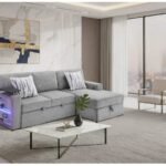 U0214 GREY SOFA BED