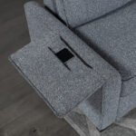 U0808 DARK GREY REVERSIBLE SOFA BED - Image 4