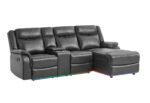U1818 BLANCHE CHARCOAL SECTIONAL WITH PUSHBACK CHAISE - Image 3