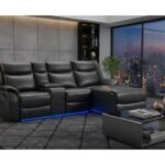 U1818 BLANCHE CHARCOAL SECTIONAL WITH PUSHBACK CHAISE