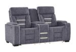 U1895 GREY P2 CONSOLE RECLINING LOVESEAT WITH IS AND LED - Image 2