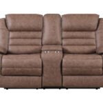 U2250 BROWN CONSOLE RECLINING LOVESEAT