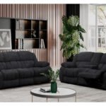 U250 EBONY RECLINING SOFA/CONSOLE RECLINING LOVESEAT