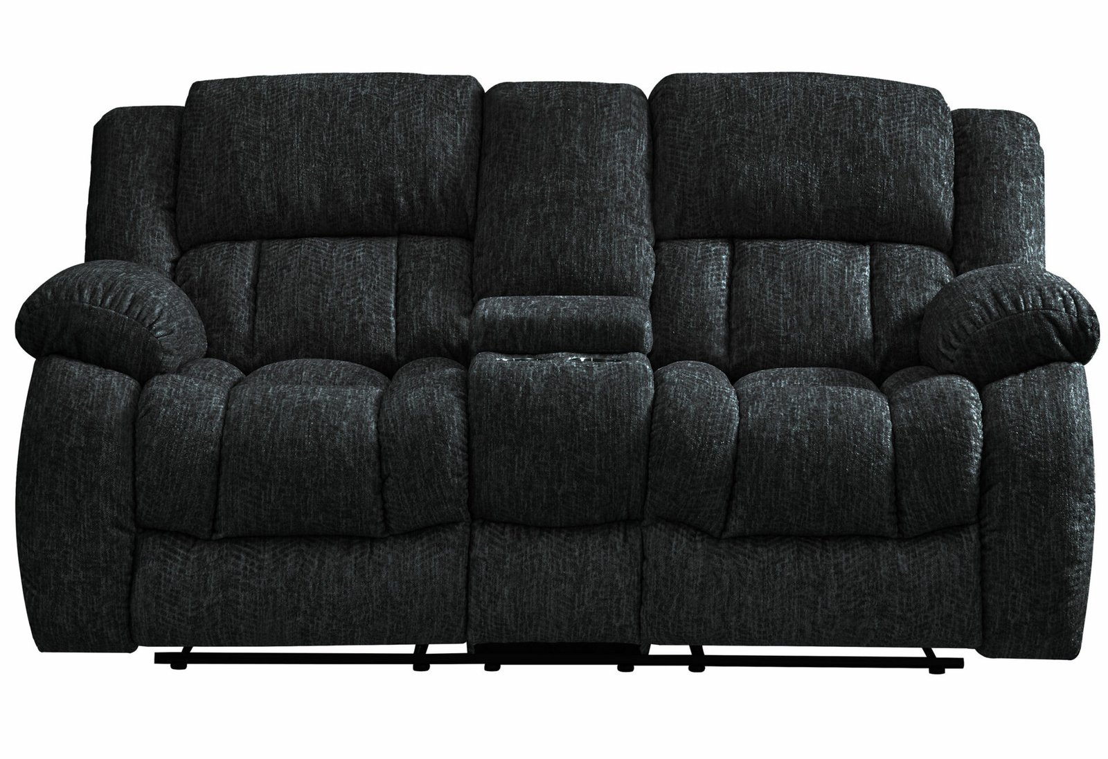 U250-EBONY-CRLS.jpg U250 EBONY CONSOLE RECLINING LOVESEAT - Image 1