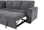 U2660 GREY SECTIONAL W/O CHAISE AND W/ PULLOUT SOFA BED - Image 3