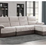 U3822 BEIGE/BROWN SECTIONAL WITH PO AND USB