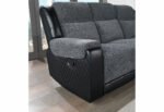 U5914 GREY/BLACK RECLINING SOFA - Image 3