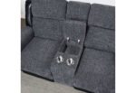 U5914 GREY/BLACK RECLINING SOFA/CONSOLE RECLINING LOVESEAT - Image 2