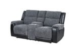 U5914 GREY/BLACK RECLINING SOFA/CONSOLE RECLINING LOVESEAT - Image 4