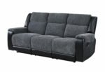 U5914 GREY/BLACK RECLINING SOFA/CONSOLE RECLINING LOVESEAT - Image 3