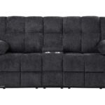 U6000 BLACK CONSOLE RECLINING LOVESEAT