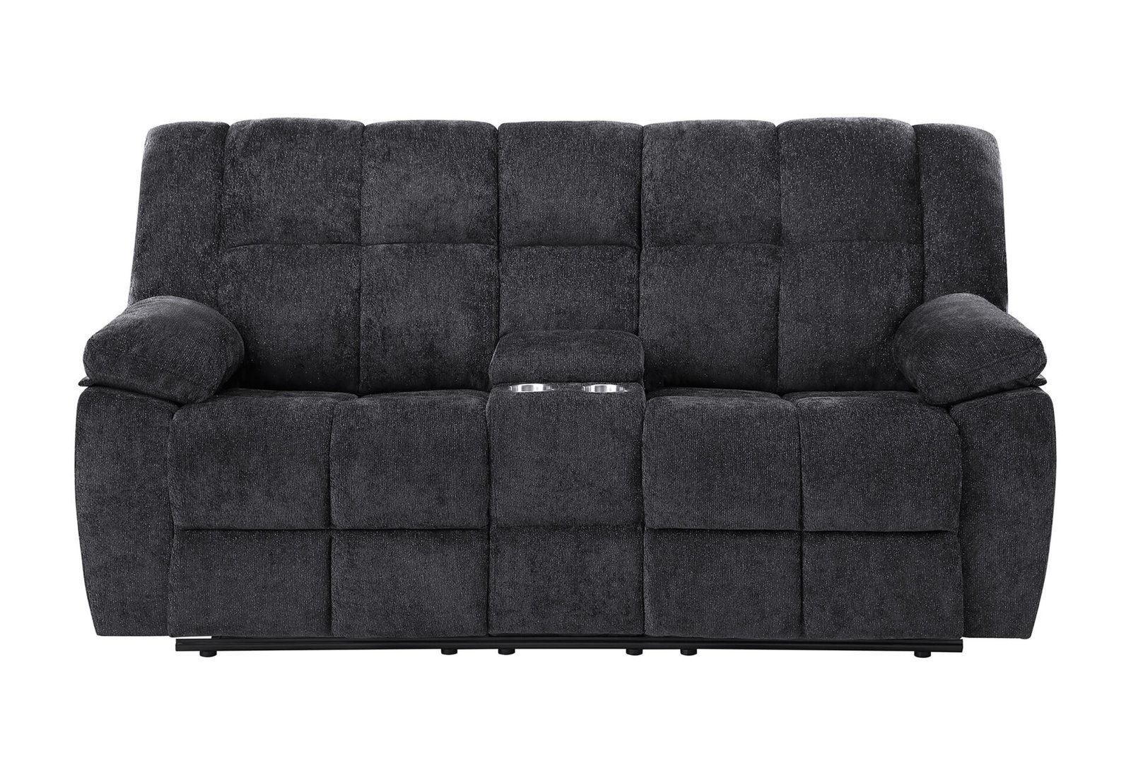 U6000-BLACK-CRLS-1.jpg U6000 BLACK CONSOLE RECLINING LOVESEAT - Image 1
