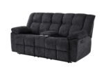 U6000 BLACK CONSOLE RECLINING LOVESEAT - Image 2
