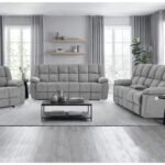 U6000 SMOKE RECLINING SOFA/CONSOLE RECLINING LOVESEAT