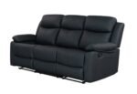 U6026 BLACK PU 72A RECLINING SOFA WITH LED - Image 2