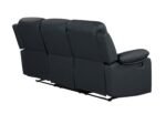 U6026 BLACK PU 72A RECLINING SOFA WITH LED - Image 4