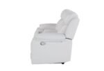 U6026 BLANCHE WHITE CONSOLE RECLINING LOVESEAT WITH LED AND SPEAKER - Image 3