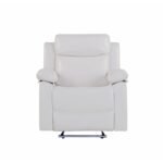 U6026 BLANCHE WHITE GLIDER RECLINER WITH LED