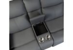 U6026 GREY PU 46A CONSOLE RECLINING LOVESEAT WITH LED AND SPEAKER - Image 3