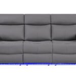 U6026 GREY PU 46A RECLINING SOFA WITH LED