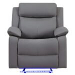 U6026 GREY PU 46A GLIDER RECLINER WITH LED