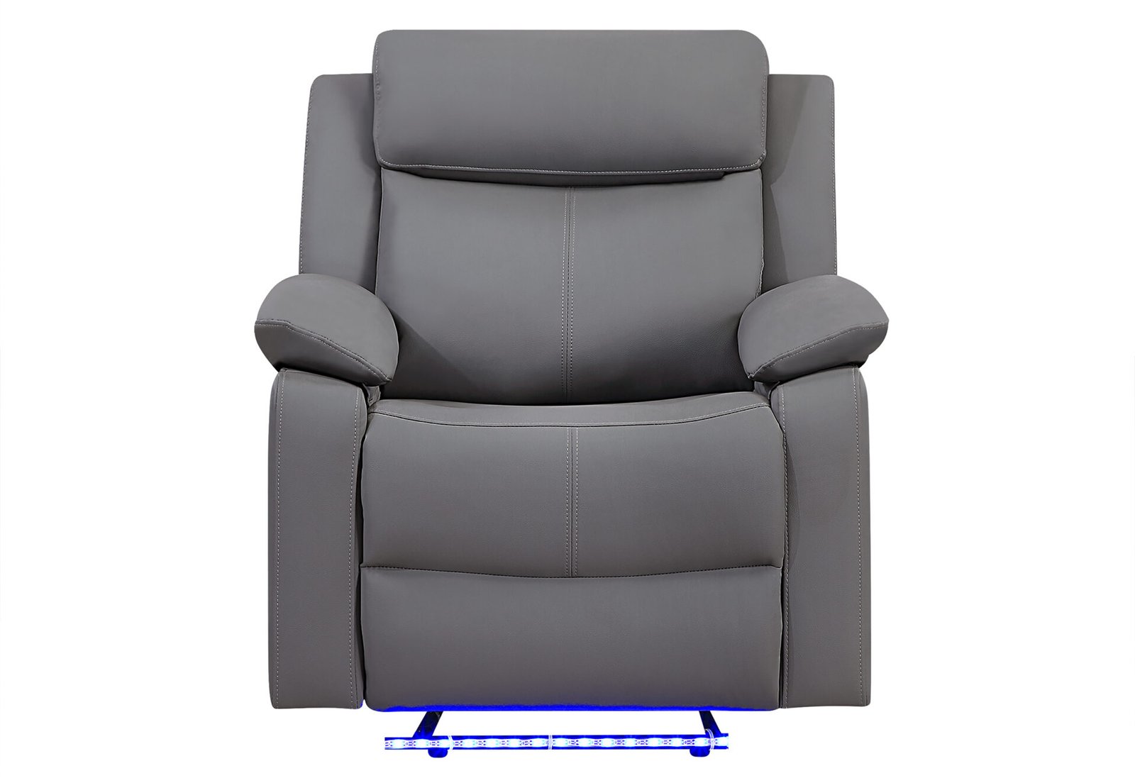 U6026-GREY-PU-46A-RS-W-LED-1.jpg U6026 GREY PU 46A GLIDER RECLINER WITH LED - Image 1
