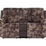 U6028 BROWN CONSOLE RECLINING LOVESEAT