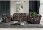 U6028 BROWN RECLINING SOFA/CONSOLE RECLINING LOVESEAT/GLIDER RECLINER
