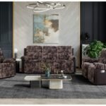 U6028 BROWN RECLINING SOFA/CONSOLE RECLINING LOVESEAT/GLIDER RECLINER