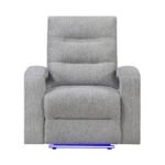 U6611 GREY 15 POWER RECLINER WITH LED