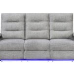 U6611 GREY 15 POWER RECLINING SOFA WITH LED