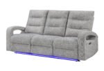 U6611 GREY 15 POWER RECLINING SOFA WITH LED - Image 2