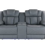 U7069 GREY 10 PWR CON REC LOVESEAT WITH LED AND IMMERSIVE SOUND