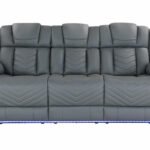 U7068 GREY 10 POWER RECLINING SOFA WITH DDT, WC AND LED