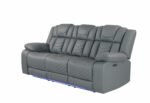 U7068 GREY 10 POWER RECLINING SOFA WITH DDT, WC AND LED - Image 2