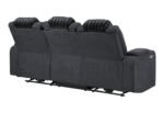 U8000 BLACK PWR REC SOFA W/PHR, DDT, READING LIGHT & LED LIGHT - Image 4