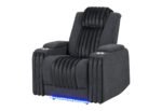 U8000 BLACK POWER RECLINER W/ POWER HEADREST & LED LIGHT - Image 2