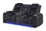 U8000 BLACK PWR CONSOLE REC LOVESEAT W/PHR, LED AND SPEAKER - Image 2