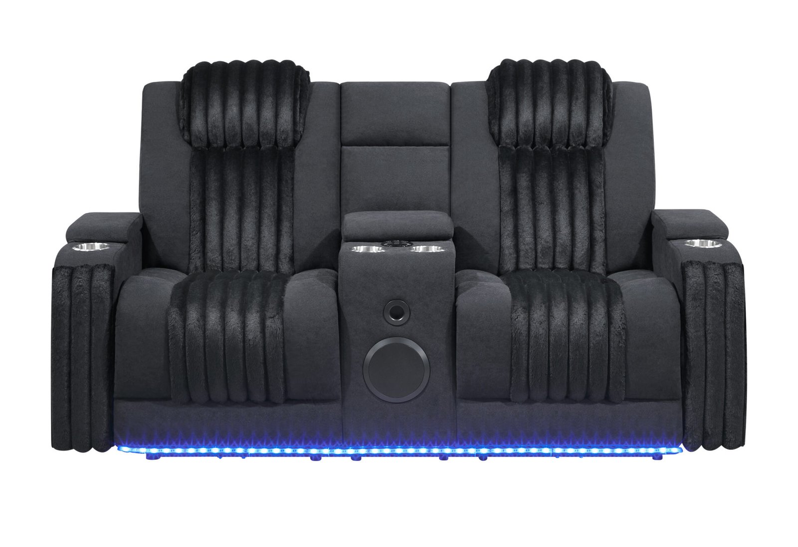 U8000-Black-PCRLS-1.jpg U8000 BLACK PWR CONSOLE REC LOVESEAT W/PHR, LED AND SPEAKER - Image 1
