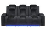 U8000 BLACK PWR REC SOFA W/PHR, DDT, READING LIGHT & LED LIGHT