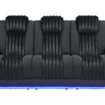 U8000 BLACK PWR REC SOFA W/PHR, DDT, READING LIGHT & LED LIGHT