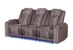 U8000 BROWN PWR REC SOFA W/PHR, DDT, READING LIGHT & LED LIGHT - Image 2