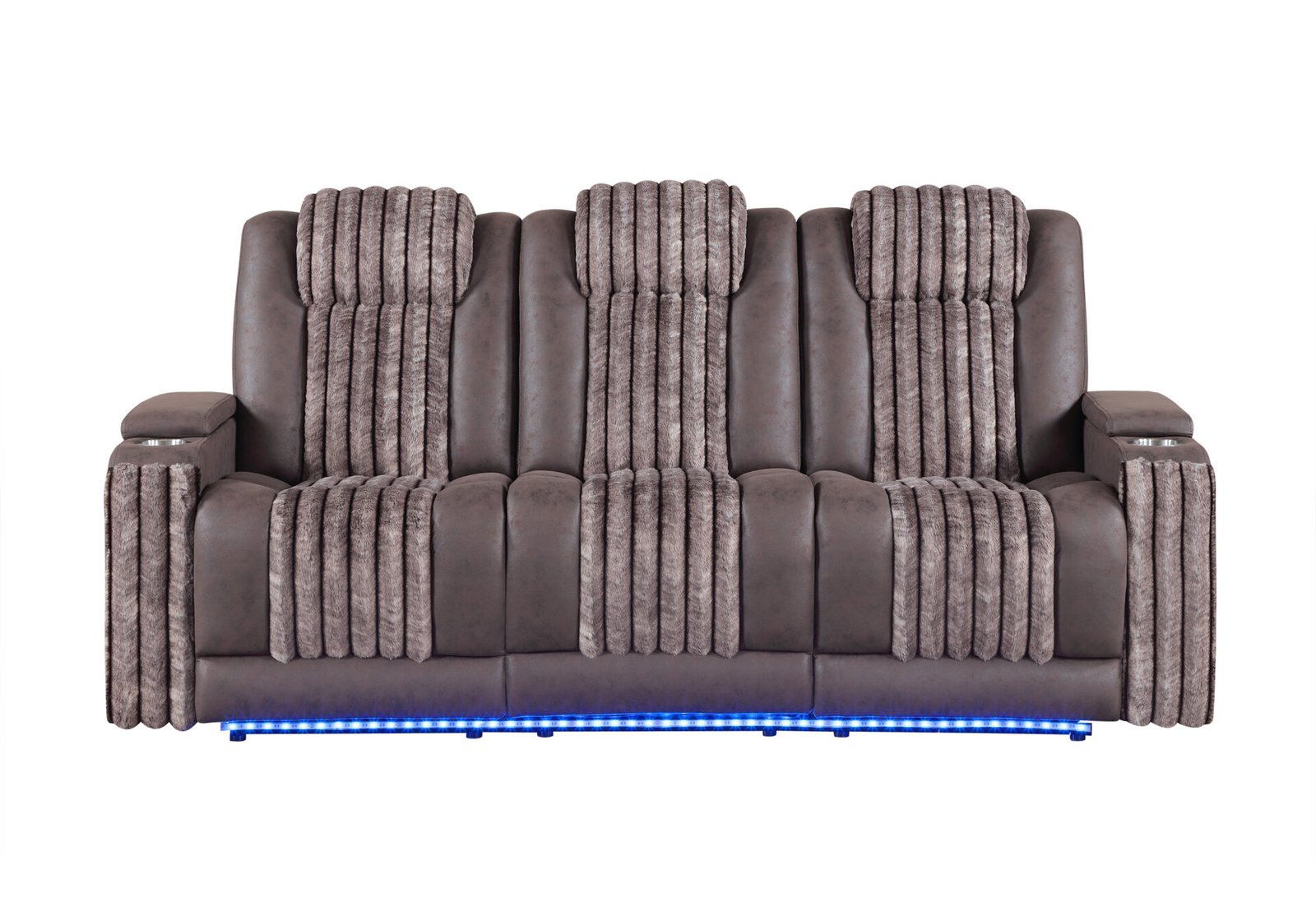 U8000Brown-PRS-1.jpg U8000 BROWN PWR REC SOFA W/PHR, DDT, READING LIGHT & LED LIGHT - Image 1