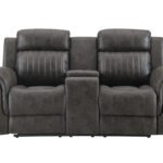 U8517 GREY CONSOLE RECLINING LOVESEAT
