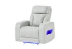 U8611 BLANCHE SILVER POWER RECLINER WITH POWER HEADREST AND LED - Image 2