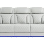 U8611 BLANCHE SILVER PWR REC SOFA WITH PHR AND LED