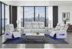 U8611 BLANCHE SILVER P2 PWR REC SOFA/PWR CONSOLE REC LOVESEAT - Image 2