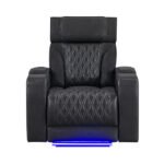 U8611 BLANCHE CHARCOAL POWER RECLINER WITH POWER HEADREST AND LED